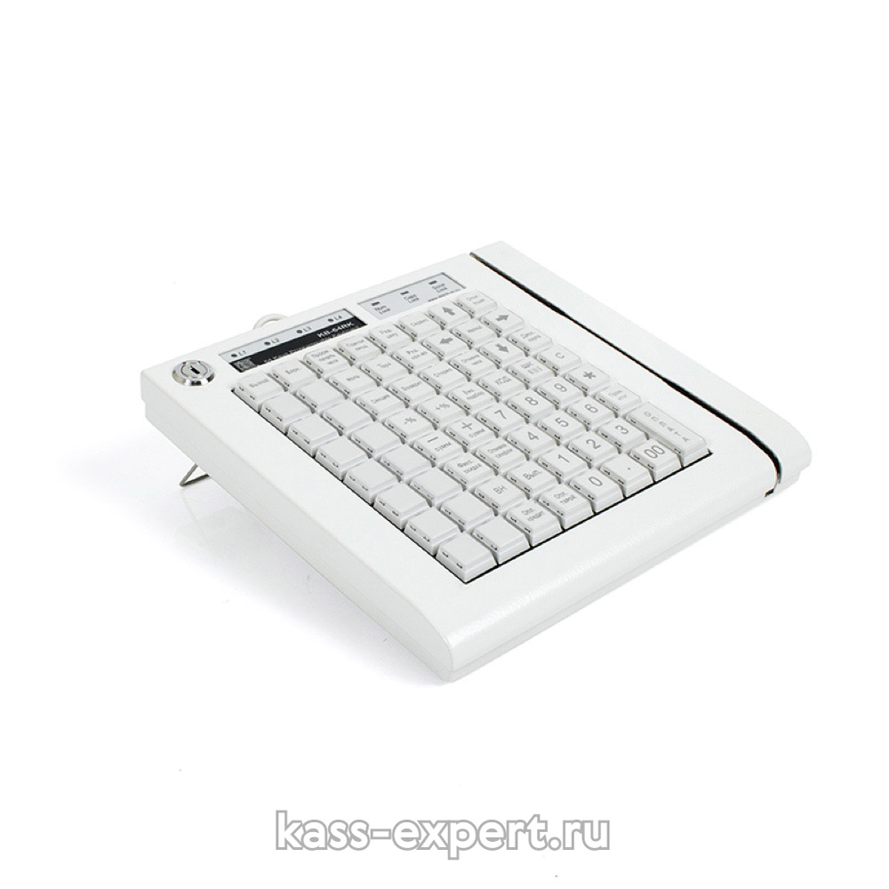 KB-64RK, программируемая клавиатура, 64 клавиши, с ридером магнитных карт, черная (1&2-я дор.) (пр-во ШТРИХ-М)