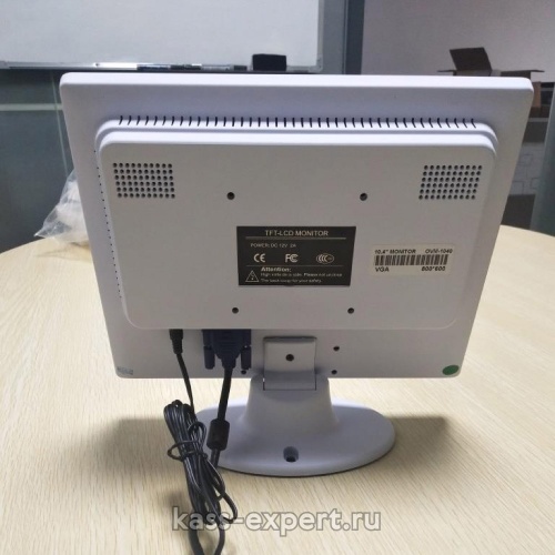 Монитор Poscenter 10,4"(TFT/800*600/400:1/250-400 cd/m2/ 60-75 Hz/VGA-кабель 3м/БП12V/RUS), белый